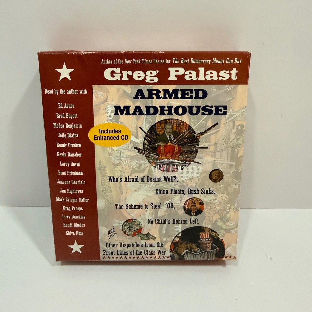 Greg Palast Armed Madhouse Audiobook CD Unisex OS Red Good 5-Disc Set Enhanced